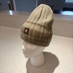 66 North Tan Ribbed Knit Beanie